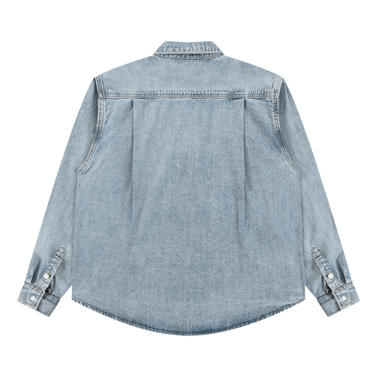 Unisex Vintage Wash Denim Shirt